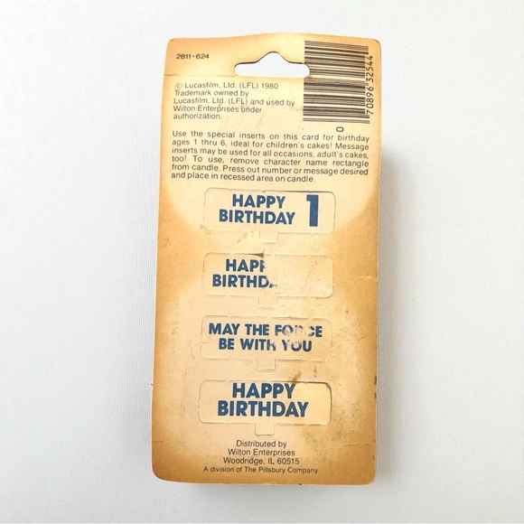 Vintage 1980 Wilton Star Wars Darth Vader Candle NOS The Empire Strikes Back - Picture 2 of 6